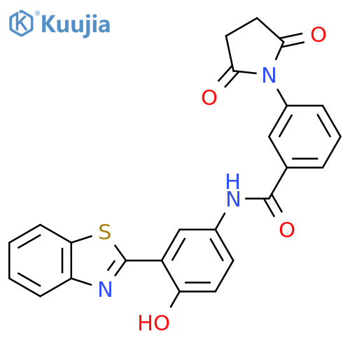 N-3-(1,3-benzothiazol-2-yl)-4-hydroxyphenyl-3-(2,5-dioxopyrrolidin-1-yl)benzamide structure