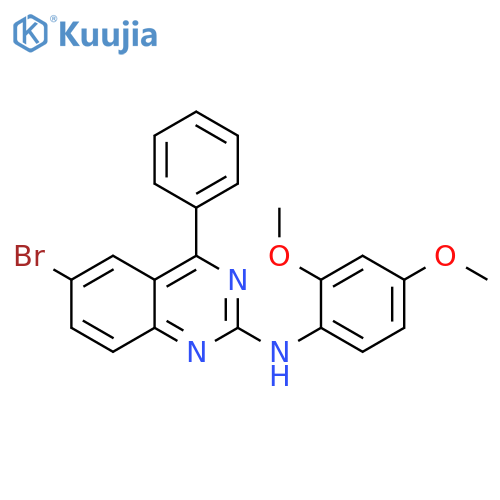 6-bromo-N-(2,4-dimethoxyphenyl)-4-phenylquinazolin-2-amine structure