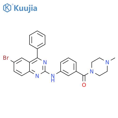 6-bromo-N-3-(4-methylpiperazine-1-carbonyl)phenyl-4-phenylquinazolin-2-amine structure