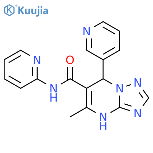 5-methyl-N-(pyridin-2-yl)-7-(pyridin-3-yl)-4H,7H-1,2,4triazolo1,5-apyrimidine-6-carboxamide structure