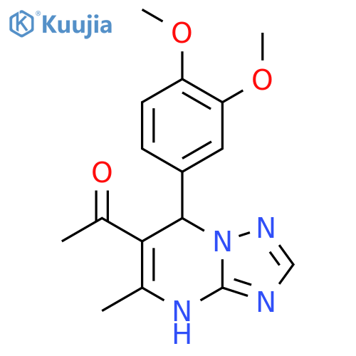 1-7-(3,4-dimethoxyphenyl)-5-methyl-4H,7H-1,2,4triazolo1,5-apyrimidin-6-ylethan-1-one structure