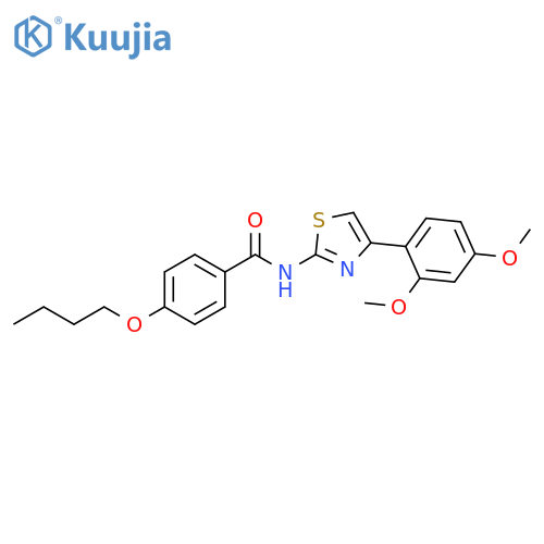 4-butoxy-N-[4-(2,4-dimethoxyphenyl)-1,3-thiazol-2-yl]benzamide structure