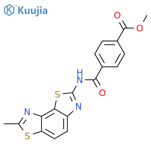 methyl 4-({11-methyl-3,10-dithia-5,12-diazatricyclo7.3.0.0^{2,6}dodeca-1(9),2(6),4,7,11-pentaen-4-yl}carbamoyl)benzoate structure