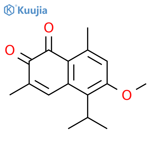 1,2-Naphthalenedione, 6-methoxy-3,8-dimethyl-5-(1-methylethyl)- structure