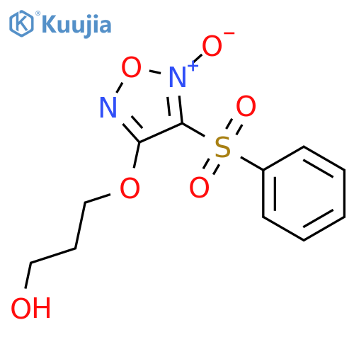 1-Propanol, 3-[[5-oxido-4-(phenylsulfonyl)-1,2,5-oxadiazol-3-yl]oxy]- structure