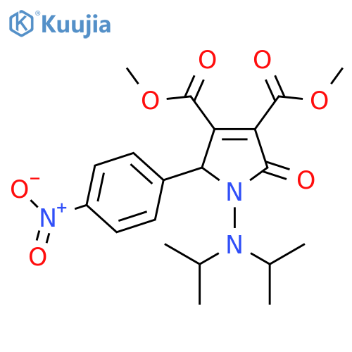 1H-Pyrrole-3,4-dicarboxylic acid,1-[bis(1-methylethyl)amino]-2,5-dihydro-2-(4-nitrophenyl)-5-oxo-,dimethyl ester structure