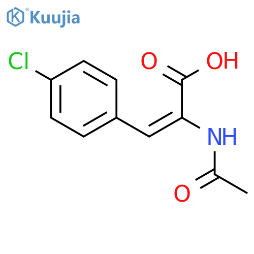 3-(4-chlorophenyl)-2-acetamidoprop-2-enoic acid structure