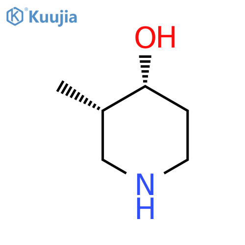 rac-(3S,4R)-3-methyl-4-piperidinol hydrochloride structure