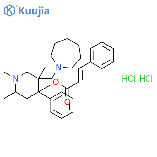 5-(azepan-1-ylmethyl)-1,2,5-trimethyl-4-phenylpiperidin-4-yl (2E)-3-phenylprop-2-enoate dihydrochloride structure