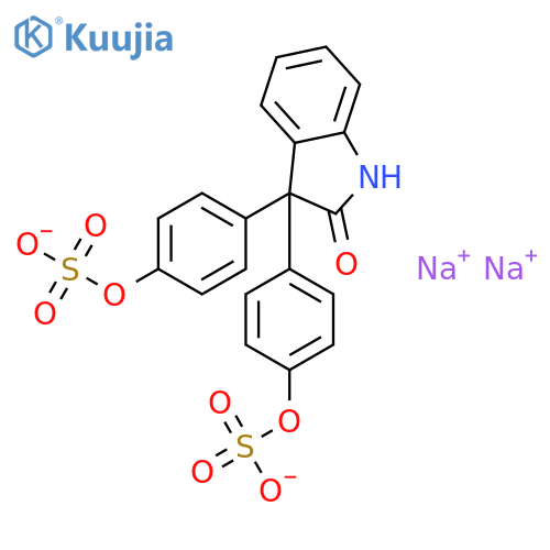 disodium 1,3-dihydro-2-oxo-2H-indole-3,3-diylbis(p-phenylene) bis(sulphate) structure