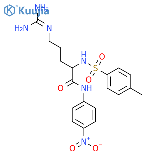 Pentanamide,5-[(aminoiminomethyl)amino]-2-[[(4-methylphenyl)sulfonyl]amino]-N-(4-nitrophenyl)-,(S)- (9CI) structure