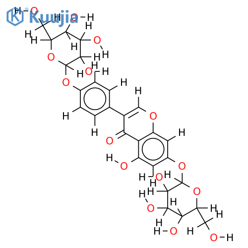 Genistein 7,4'-di-O-β-D-glucopyranoside structure