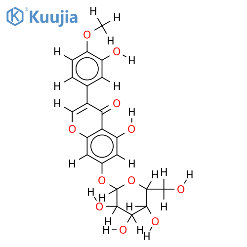 4'-Me ether,7-O-beta-D-glucopyranoside structure