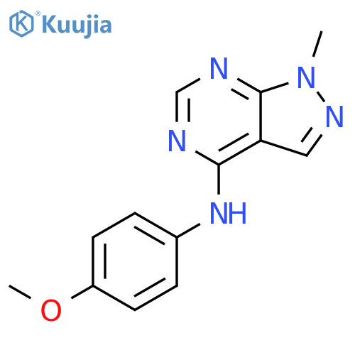 N-(4-methoxyphenyl)-1-methyl-1H-pyrazolo[3,4-d]pyrimidin-4-amine structure