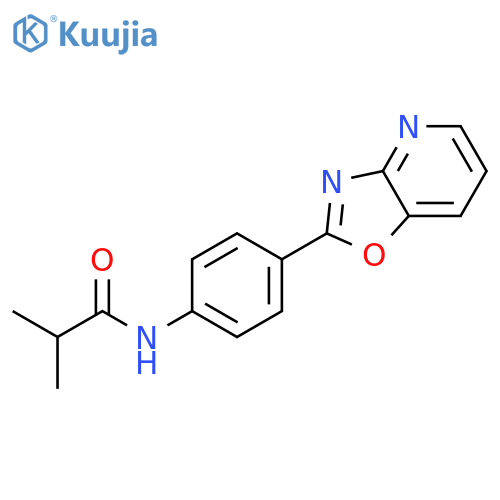 Propanamide, 2-methyl-N-(4-oxazolo[4,5-b]pyridin-2-ylphenyl)- structure
