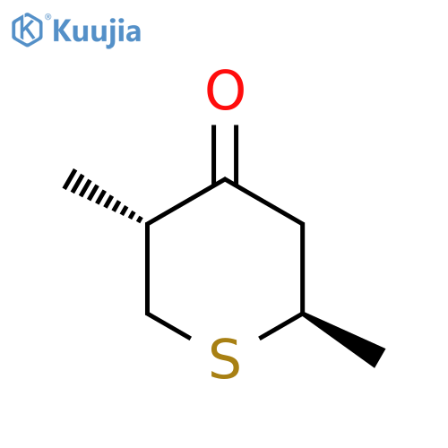 4H-Thiopyran-4-one, tetrahydro-2,5-dimethyl-, (2R,5R)-rel- structure