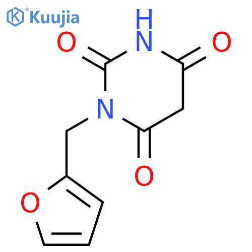 1-(furan-2-ylmethyl)pyrimidine-2,4,6(1H,3H,5H)-trione structure