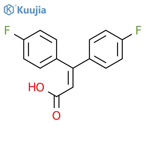 2-Propenoic acid, 3,3-bis(4-fluorophenyl)- structure