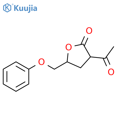 2(3H)-Furanone, 3-acetyldihydro-5-(phenoxymethyl)- structure
