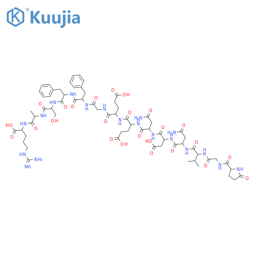 L-Arginine,5-oxo-L-prolylglycyl-L-valyl-L-asparaginyl-L-a-aspartyl-L-asparaginyl-L-a-glutamyl-L-a-glutamylglycyl-L-phenylalanyl-L-phenylalanyl-L-seryl-L-alanyl- structure
