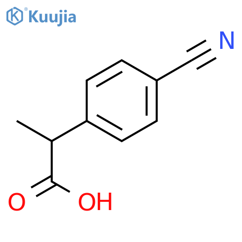 2-(4-Cyanophenyl)propanoic acid structure