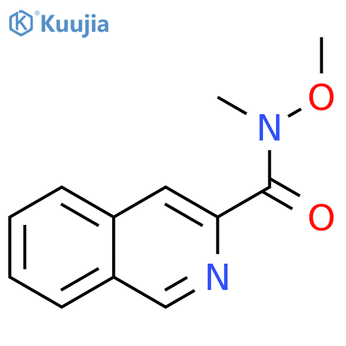 3-Isoquinolinecarboxamide, N-methoxy-N-methyl- structure