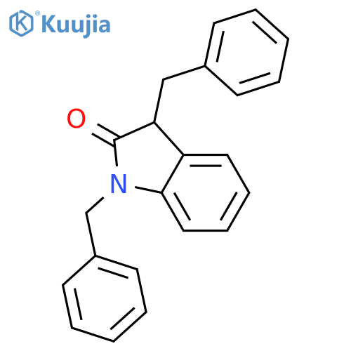2H-Indol-2-one, 1,3-dihydro-1,3-bis(phenylmethyl)- structure