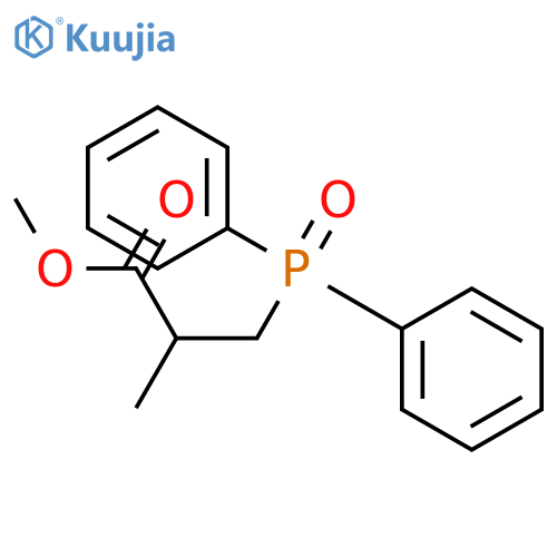 Propanoic acid, 3-(diphenylphosphinyl)-2-methyl-, methyl ester structure