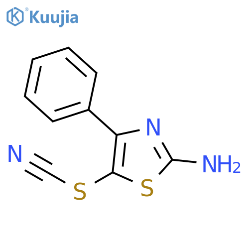 Thiocyanic acid, 2-amino-4-phenyl-5-thiazolyl ester structure