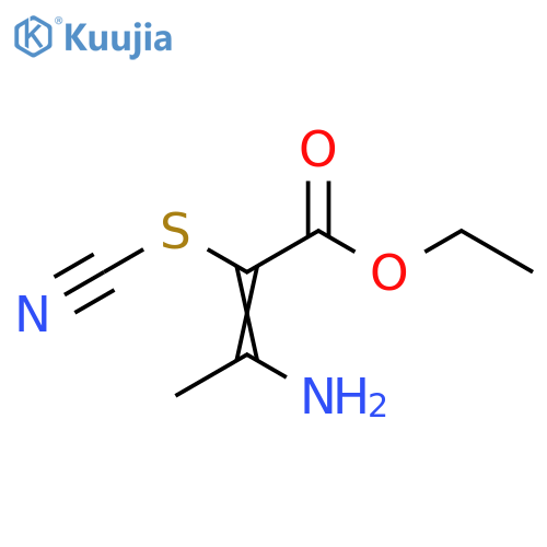 2-Butenoic acid, 3-amino-2-thiocyanato-, ethyl ester structure
