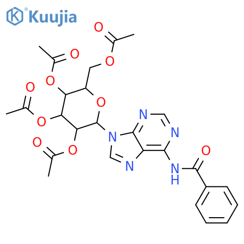 9-β-D-Glucopyranosyladenine; 6-N-Benzoyl; 2',3',4',6'-tetra-Ac structure