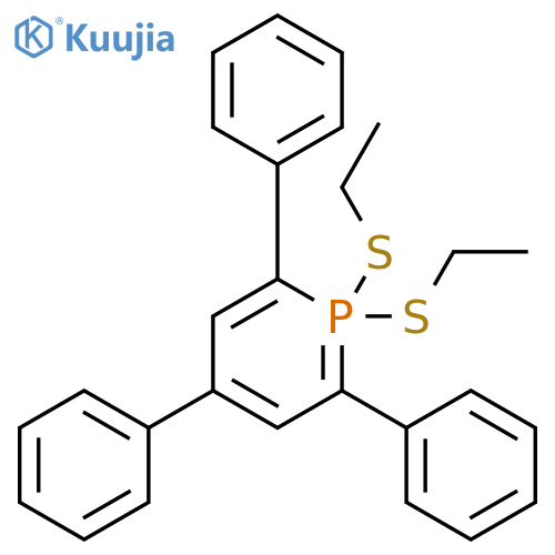 Phosphorin, 1,1-bis(ethylthio)-1,1-dihydro-2,4,6-triphenyl- structure