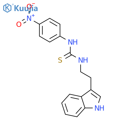 1-[2-(1H-indol-3-yl)ethyl]-3-(4-nitrophenyl)thiourea structure