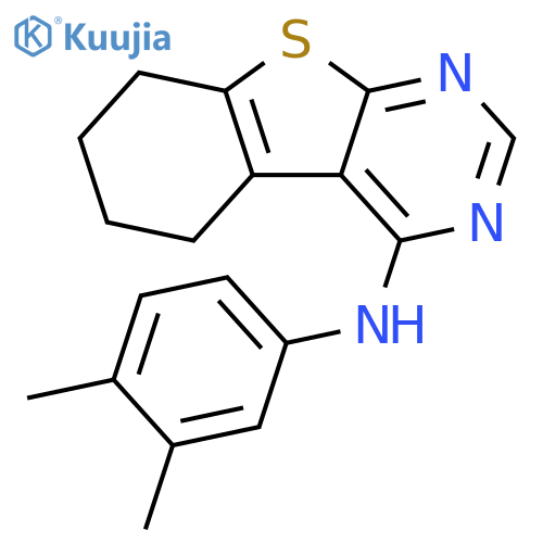N-(3,4-dimethylphenyl)-8-thia-4,6-diazatricyclo[7.4.0.0^{2,7}]trideca-1(9),2(7),3,5-tetraen-3-amine structure