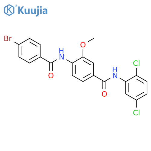 4-[(4-bromobenzoyl)amino]-N-(2,5-dichlorophenyl)-3-methoxybenzamide structure