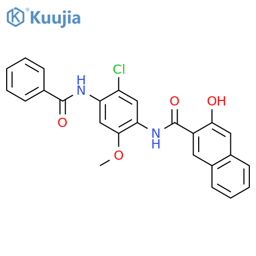 <br>3-Hydroxy-naphthalene-2-carboxylic acid (4-benzoylamino-5-chloro-2-methoxy- phenyl)-amide structure