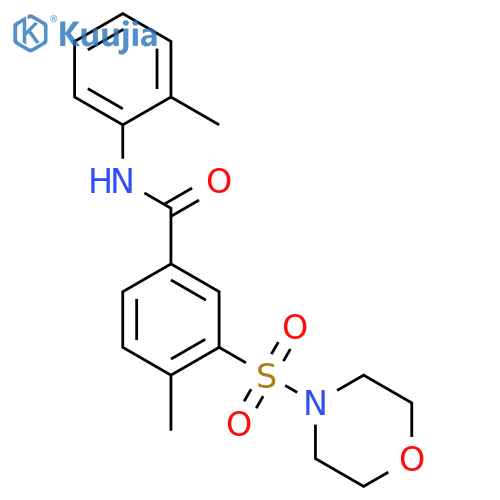 4-Methyl-3-(morpholine-4-sulfonyl)-N-o-tolyl-benzamide structure