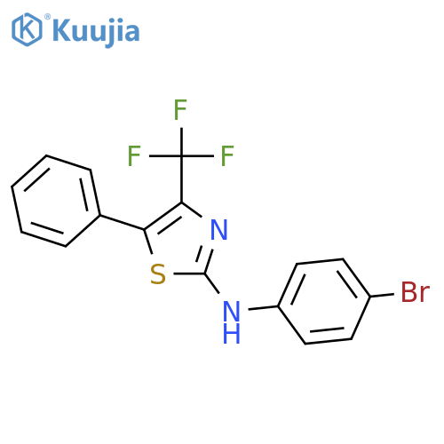(4-Bromo-phenyl)-(5-phenyl-4-trifluoromethyl-thiazol-2-yl)-amine structure