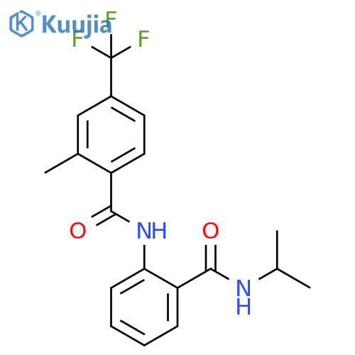 Benzamide,2-methyl-N-[2-[[(1-methylethyl)amino]carbonyl]phenyl]-4-(trifluoromethyl)- structure