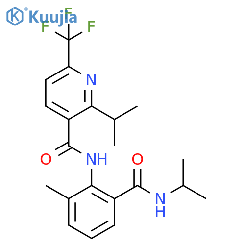 3-Pyridinecarboxamide,2-(1-methylethyl)-N-[2-methyl-6-[[(1-methylethyl)amino]carbonyl]phenyl]-6-(trifluoromethyl)- structure