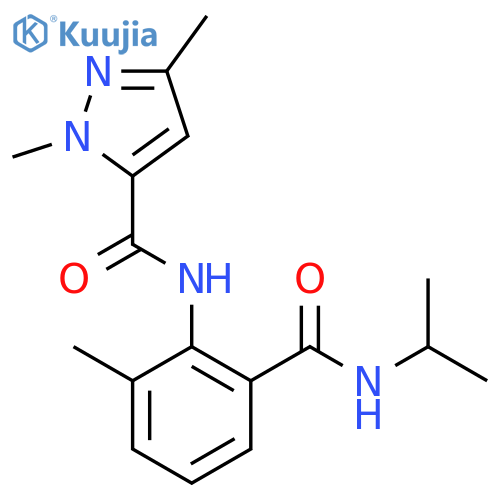 1H-Pyrazole-5-carboxamide,1,3-dimethyl-N-[2-methyl-6-[[(1-methylethyl)amino]carbonyl]phenyl]- structure