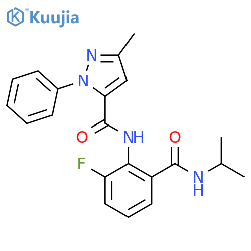 1H-Pyrazole-5-carboxamide,N-[2-fluoro-6-[[(1-methylethyl)amino]carbonyl]phenyl]-3-methyl-1-phenyl- structure