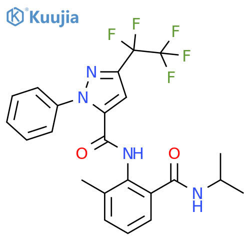 1H-Pyrazole-5-carboxamide,N-[2-methyl-6-[[(1-methylethyl)amino]carbonyl]phenyl]-3-(pentafluoroethyl)-1-phenyl- structure