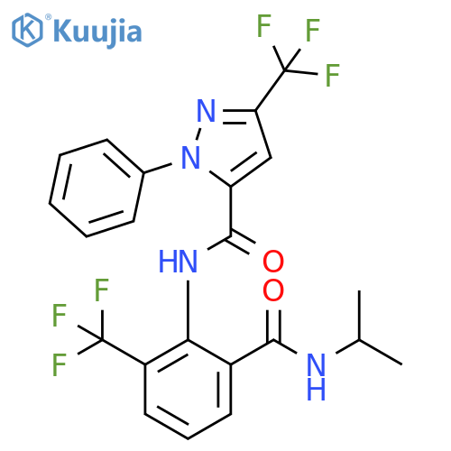 1H-Pyrazole-5-carboxamide,N-[2-[[(1-methylethyl)amino]carbonyl]-6-(trifluoromethyl)phenyl]-1-phenyl-3-(trifluoromethyl)- structure