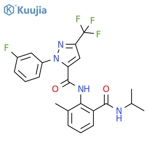 1H-Pyrazole-5-carboxamide,1-(3-fluorophenyl)-N-[2-methyl-6-[[(1-methylethyl)amino]carbonyl]phenyl]-3-(trifluoromethyl)- structure