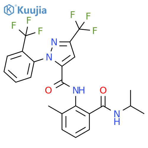 1H-Pyrazole-5-carboxamide,N-[2-methyl-6-[[(1-methylethyl)amino]carbonyl]phenyl]-3-(trifluoromethyl)-1-[2-(trifluoromethyl)phenyl]- structure