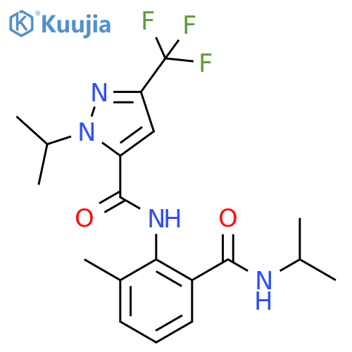 1H-Pyrazole-5-carboxamide,1-(1-methylethyl)-N-[2-methyl-6-[[(1-methylethyl)amino]carbonyl]phenyl]-3-(trifluoromethyl)- structure