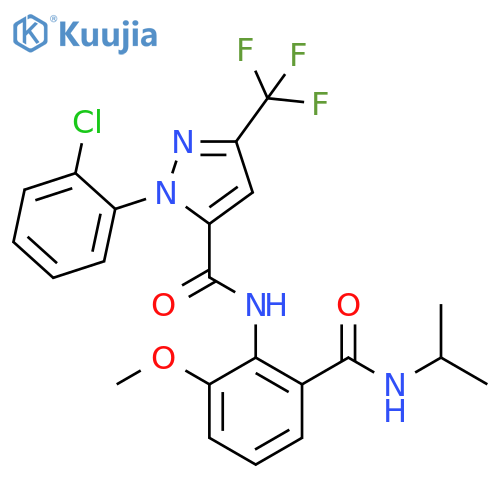 1H-Pyrazole-5-carboxamide,1-(2-chlorophenyl)-N-[2-methoxy-6-[[(1-methylethyl)amino]carbonyl]phenyl]-3-(trifluoromethyl)- structure