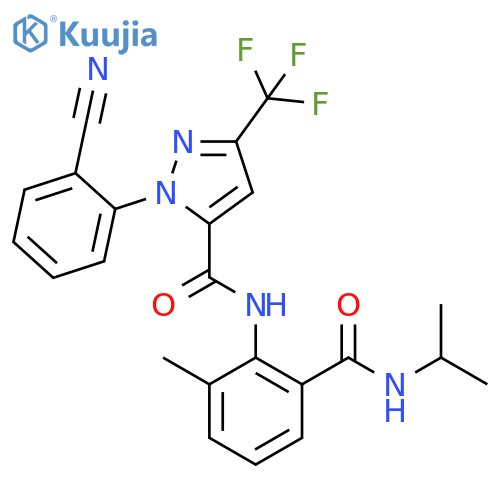 1H-Pyrazole-5-carboxamide,1-(2-cyanophenyl)-N-[2-methyl-6-[[(1-methylethyl)amino]carbonyl]phenyl]-3-(trifluoromethyl)- structure