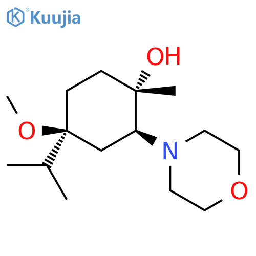 Cyclohexanol, 4-methoxy-1-methyl-4-(1-methylethyl)-2-(4-morpholinyl)-,(1S,2S,4S)- structure